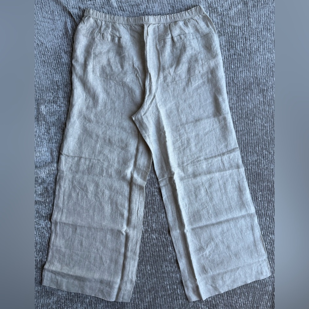 J.Crew Stratus Pant in Linen Flax Size L - Picture 3 of 6